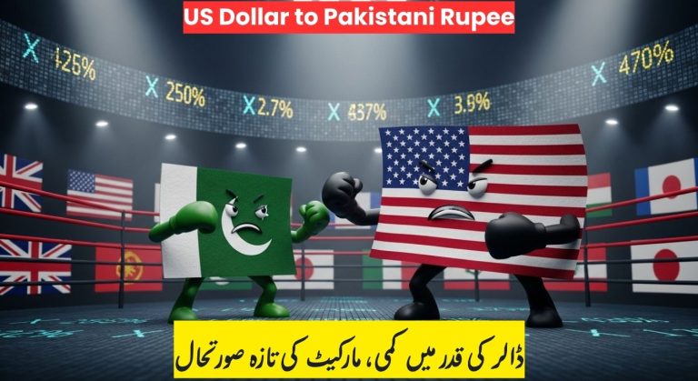 US Dollar to Pakistani Rupee Exchange Rate Falls Slightly