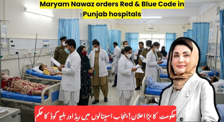 CM Maryam Nawaz Orders Implementation of ‘Red and Blue Code’ Emergency Systems in Punjab Hospitals